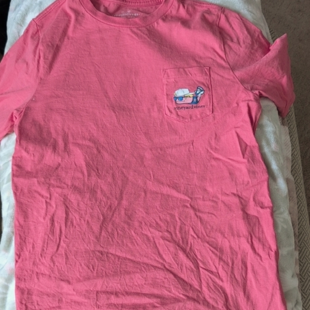 Vineyard Vines Pink Short Sleeve Tee Lacrosse